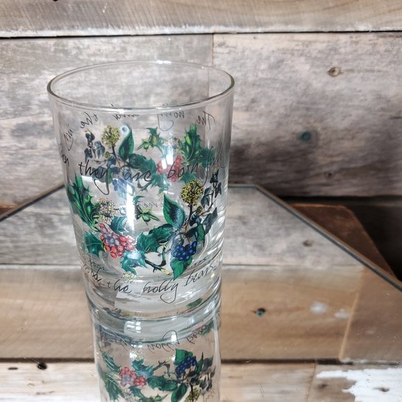 Portmeirion Glassware Set of Four Double Old Fashioned - The Holly & The Ivy - Picture 5 of 10